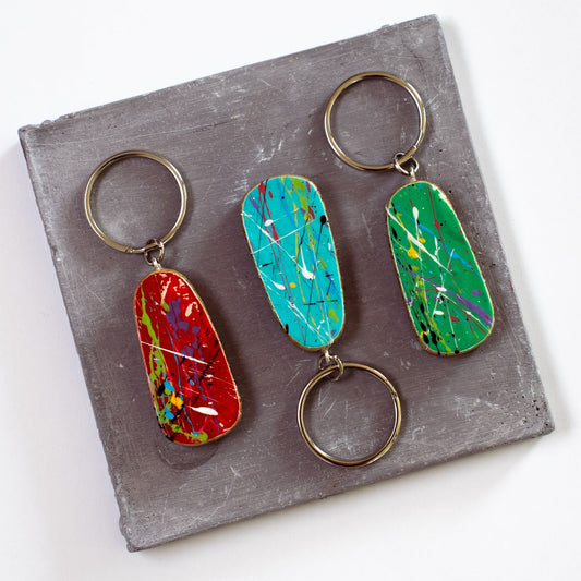 Paint design key ring